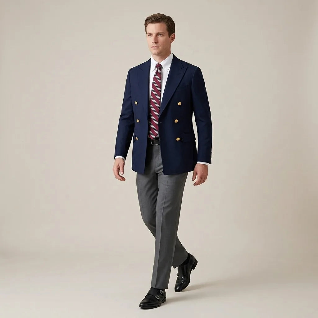 SACO AZUL OSCURO CRUZADO BROOKS BROTHERS SA00033