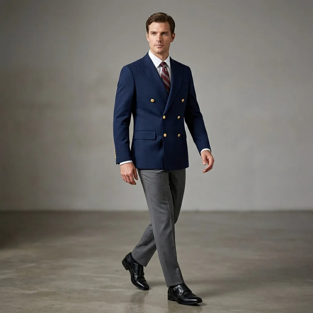 SACO AZUL OSCURO CRUZADO BROOKS BROTHERS SA00033