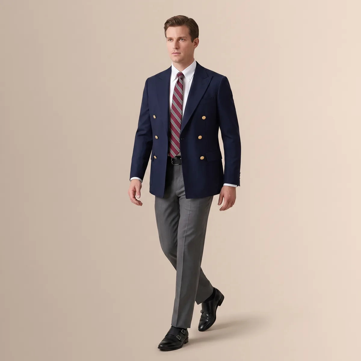 SACO - Azul Oscuro - CRUZADO BROOKS BROTHERS SA00033 Imagen principal del producto