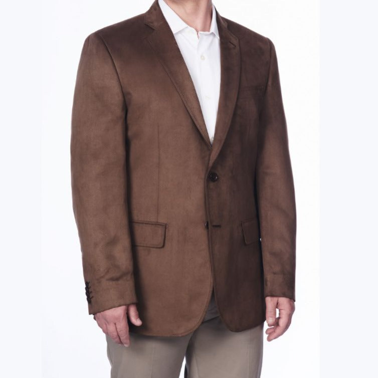 Saco Gamuza Classic Fit Guy Laroche SA00363 - Cafe Oscuro - Modelo frente medio