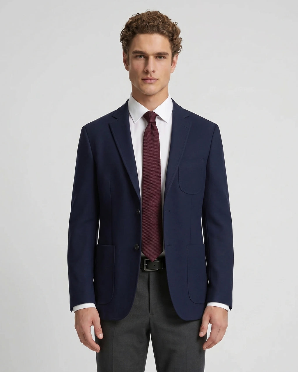 Saco en color Azul Oscuro de Guy Laroche SA00412013 - Azul Oscuro - Modelo plano americano lookbook