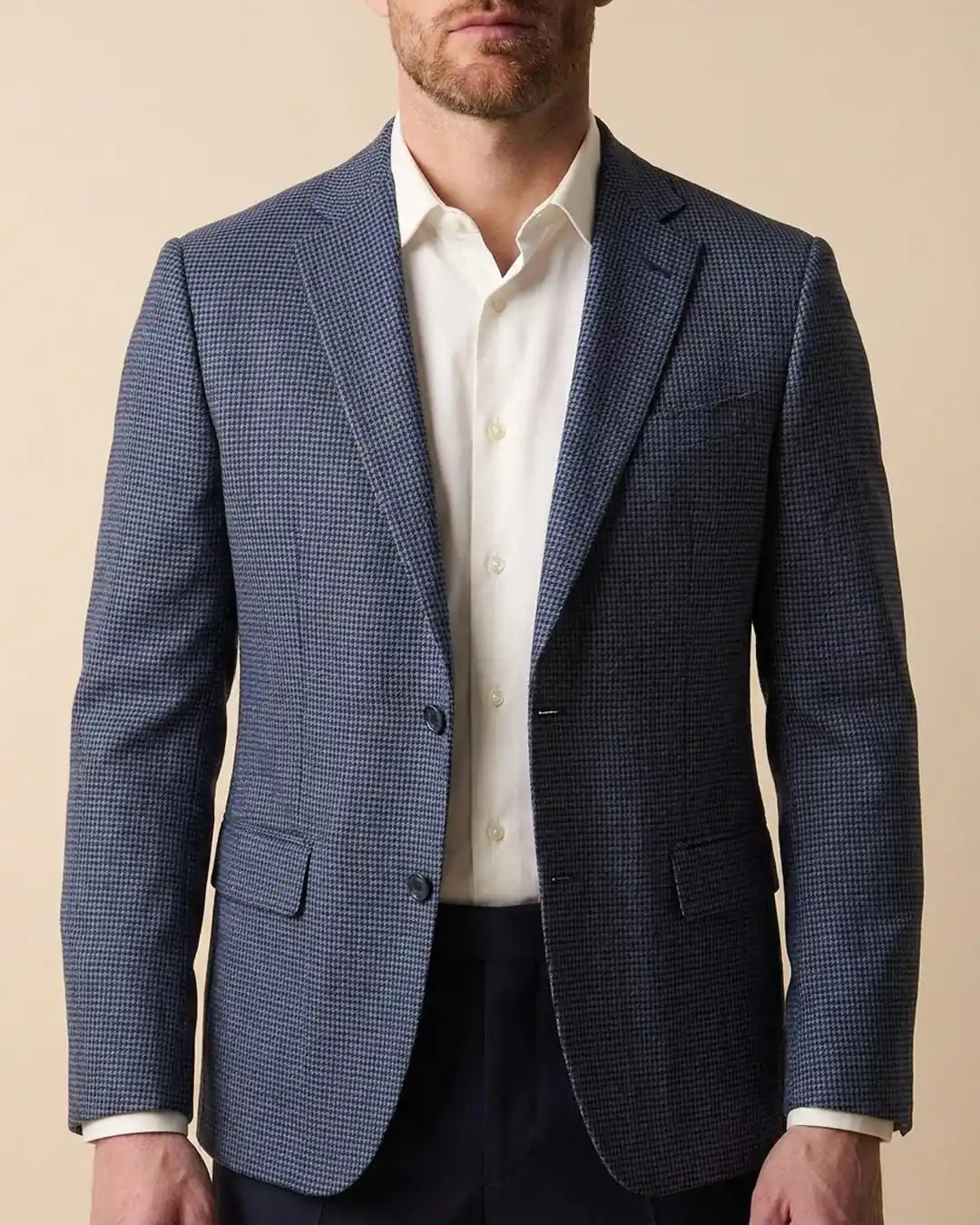 Saco Classic Fit 100% Lana Brooks Brothers SA00514 - Azul Oscuro - Modelo plano americano lookbook Imagen principal del producto