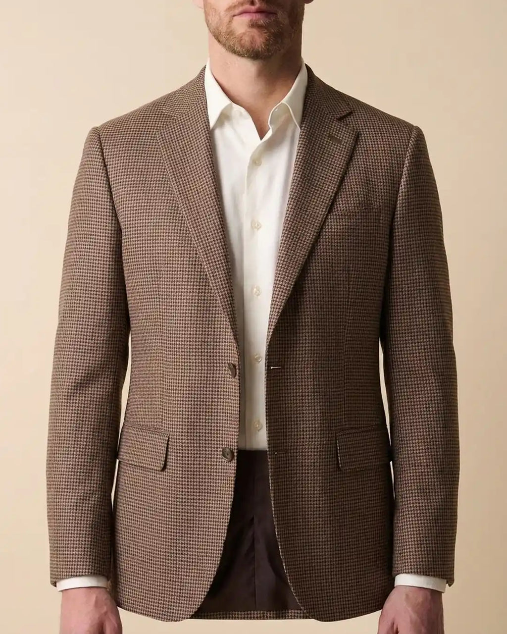 Saco Classic Fit 100% Lana Brooks Brothers SA00514 - Habano Medio - Modelo plano americano lookbook