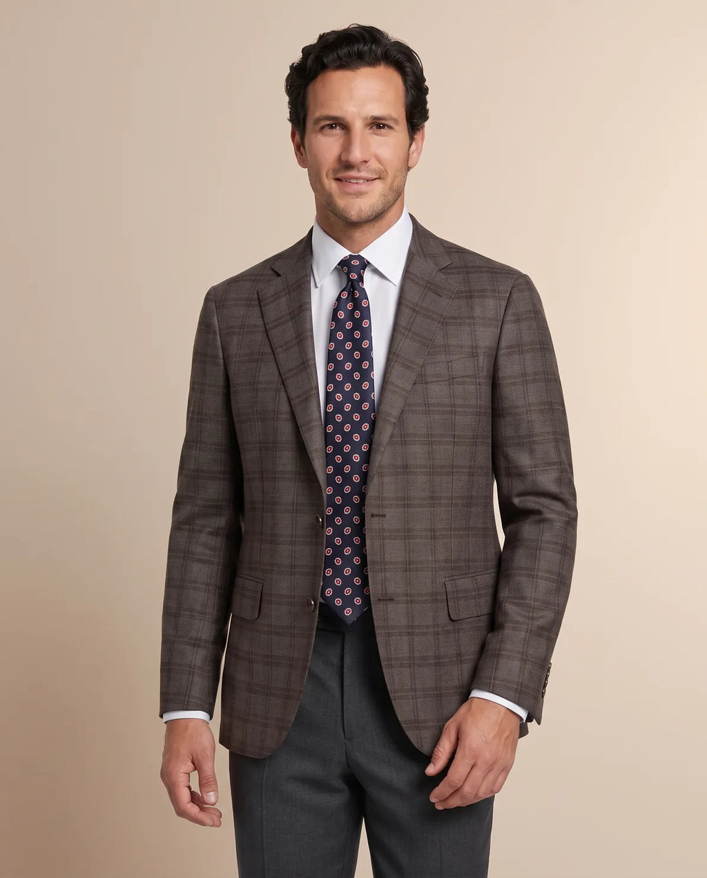 Saco Classic Fit 100% Lana Brooks Brothers SA00515 - Cafe - Modelo plano americano lookbook