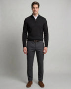 Sweater Perry Ellis Half Zip SW00071P - Negro - Modelo cuerpo completo