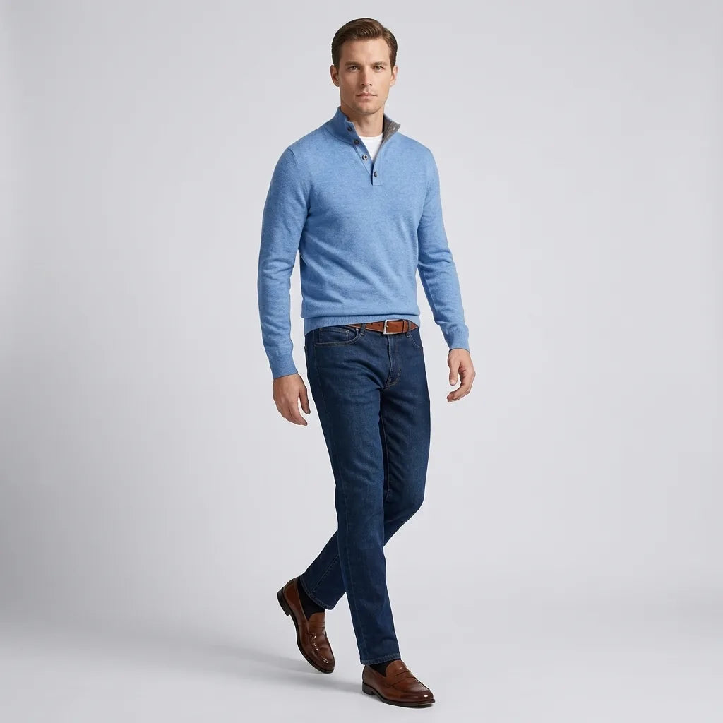 SWEATER GUY LAROCHE HALF BUTTON SW00073GL