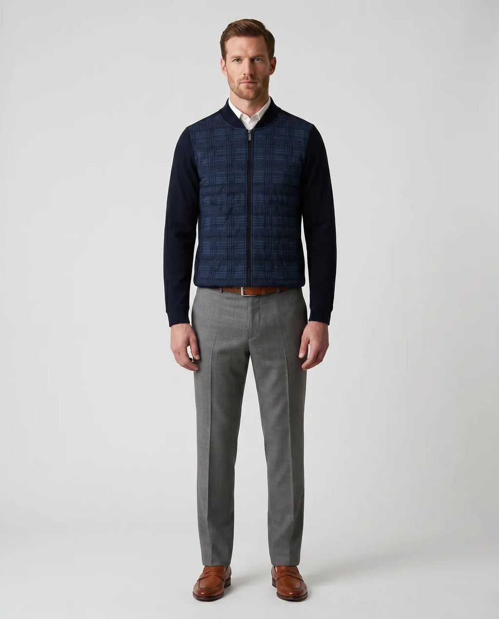 Sweater Perry Ellis Cremallera SW00091 - (único) - Modelo cuerpo completo