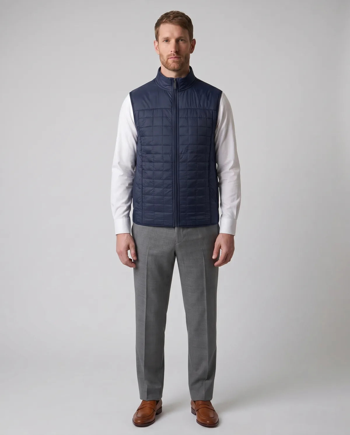 Chaleco Perry Ellis SW00094 - Azul Oscuro - Modelo cuerpo completo