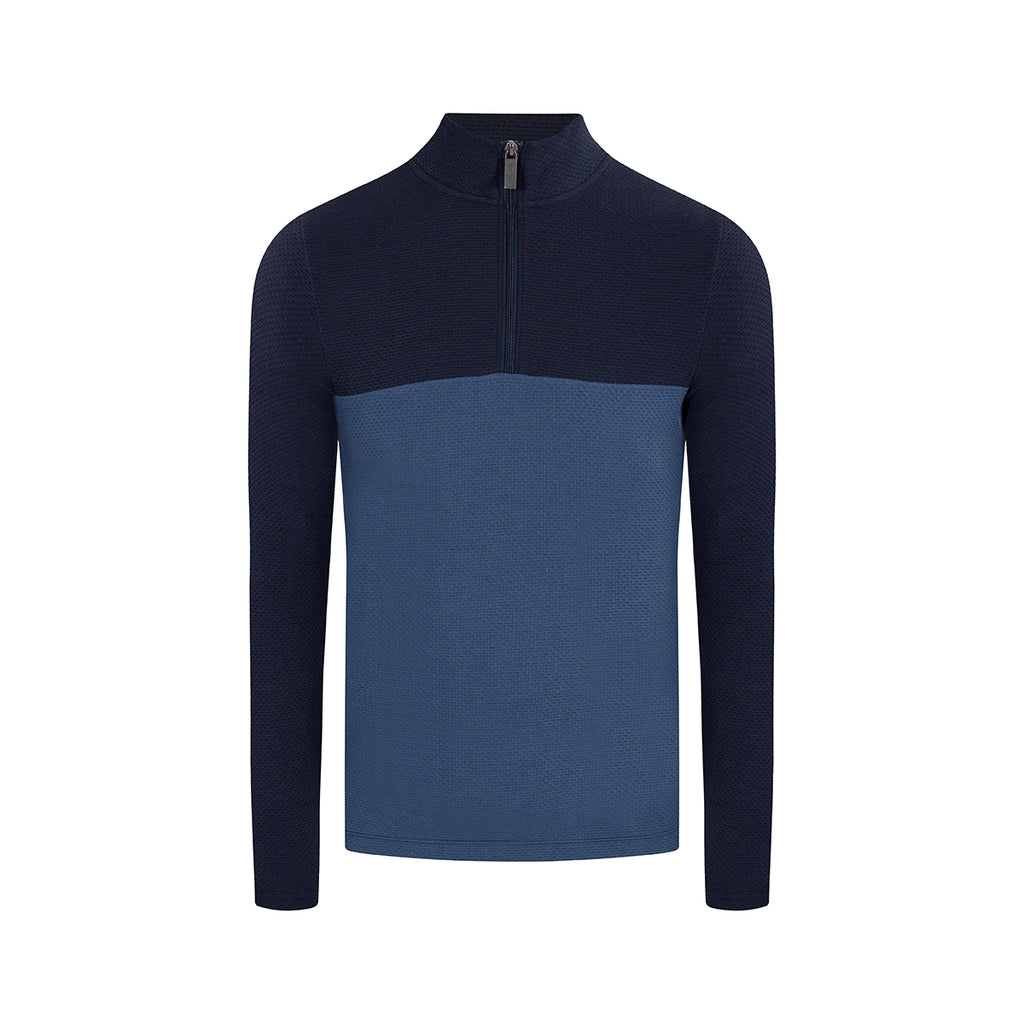 Sweater Perry Ellis Half Zip SW00095 - Azul Oscuro - modelo