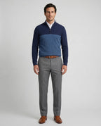 Sweater Perry Ellis Half Zip SW00095 - Azul Oscuro - Modelo cuerpo completo