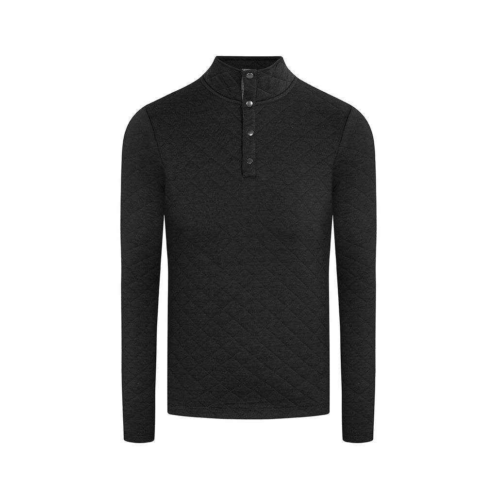 Sweater Perry Ellis Half Button SW00096 - Negro - frente