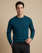 Sweater Perry Ellis Crew Neck SW00098 - Azul Oscuro - Modelo frente medio