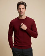 Sweater Perry Ellis Crew Neck SW00098 - Rojo - Modelo frente medio