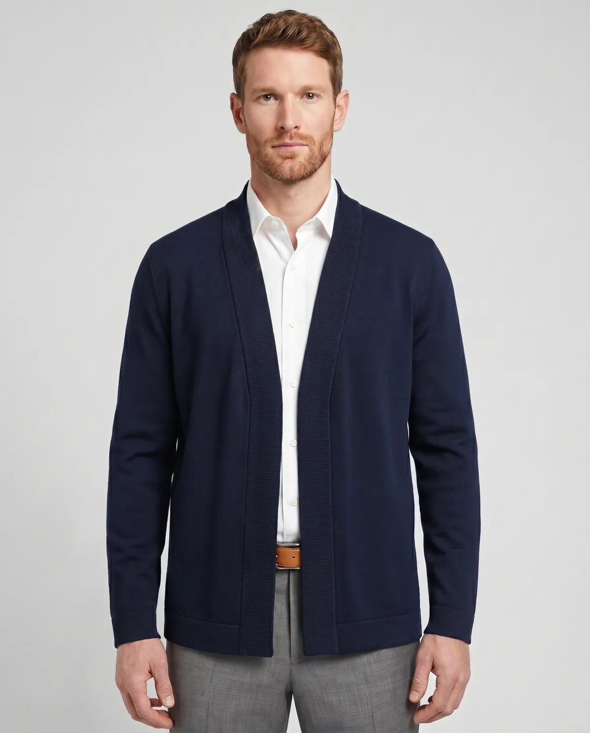 Sweater Perry Ellis Negro SW00099 - Azul Oscuro - Modelo frente medio