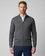 Sweater Perry Ellis Cremallera SW00100 - Gris Claro - Modelo frente medio