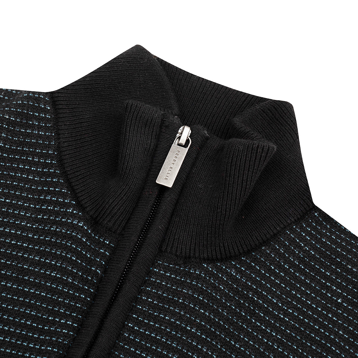 Sweater con cremallera en negro de Perry Ellis SW00105031
