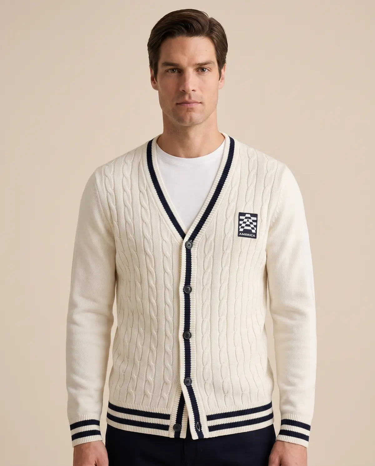 Sweater Perry Ellis Abierto - Blanco - Modelo 1 Imagen principal del producto