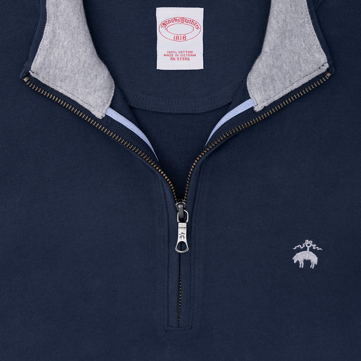 Sweater Half Zip Azul Brooks Brothers SW00125