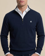 Sweater Algodón 100% Brooks Brothers SW00125 - Azul Oscuro - Modelo detalle plano americano