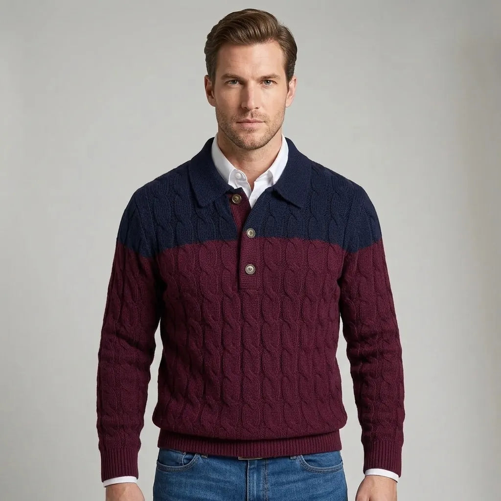 Sweater Perry Ellis Polo Vinotinto SW00132