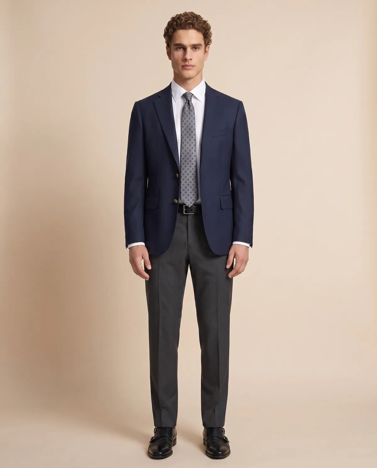 Saco Classic Fit Brooks Brothers SA0035B-BB - Azul Oscuro - Modelo cuerpo completo Imagen principal del producto