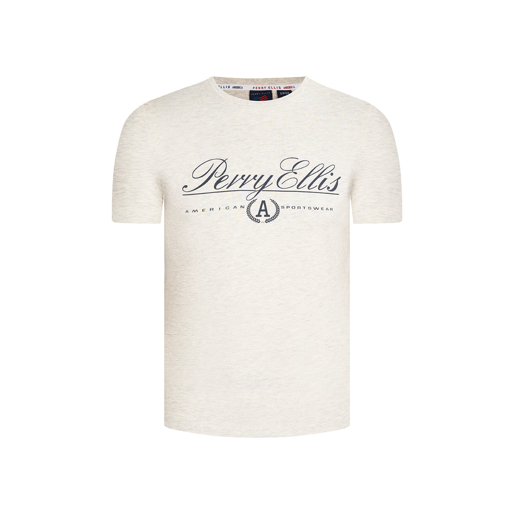 T-Shirt Perry Ellis TS00020 - Habano Claro - Frente ghost mannequin