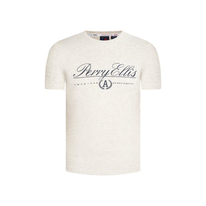 Camiseta beige con diseño de Perry Ellis TS00020041