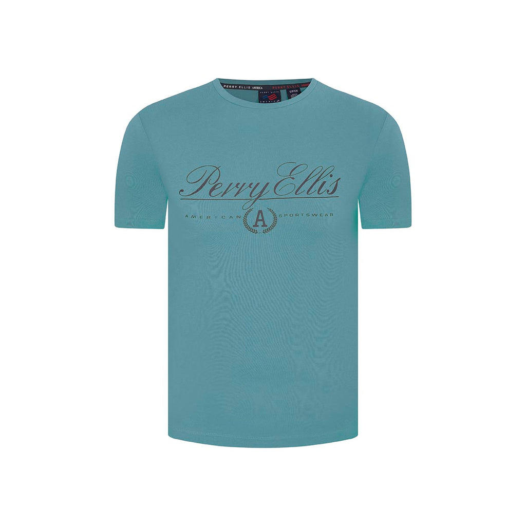 T-Shirt Perry Ellis TS00020 - Verde - Frente ghost mannequin