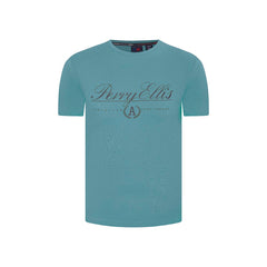Camiseta verde con dise¤o de Perry Ellis TS00020071