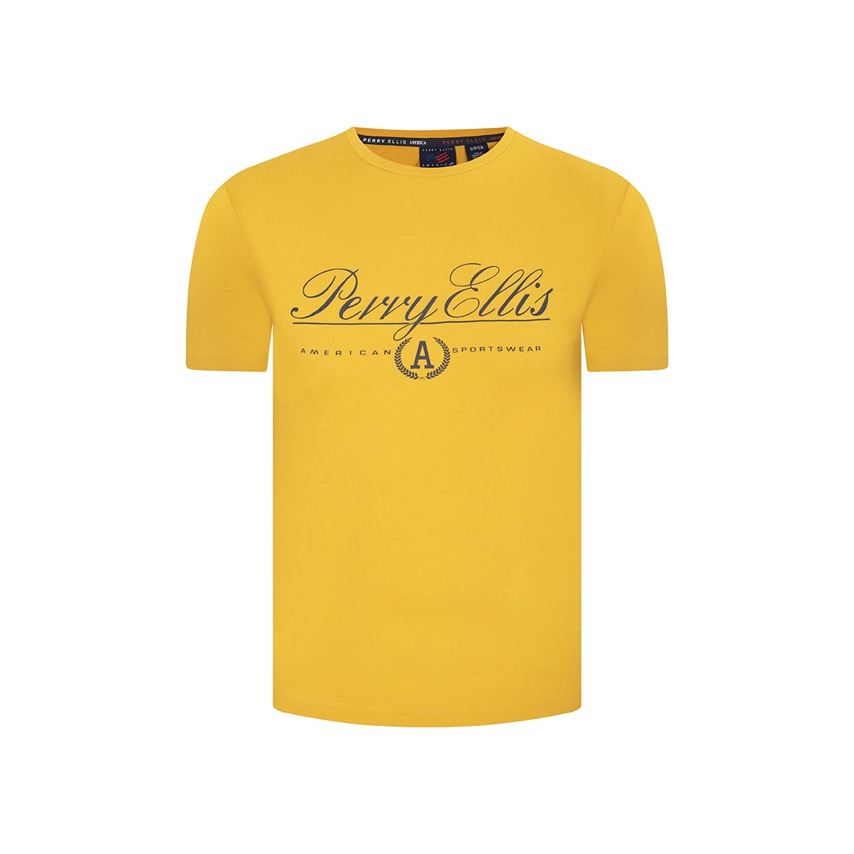 T-Shirt Perry Ellis TS00020 - Amarillo - Frente ghost mannequin Imagen principal del producto