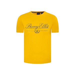 Camiseta amarilla con diseño de Perry Ellis TS00020082
