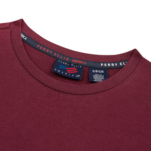 Camiseta vinotinto con diseño de Perry Ellis TS00020151