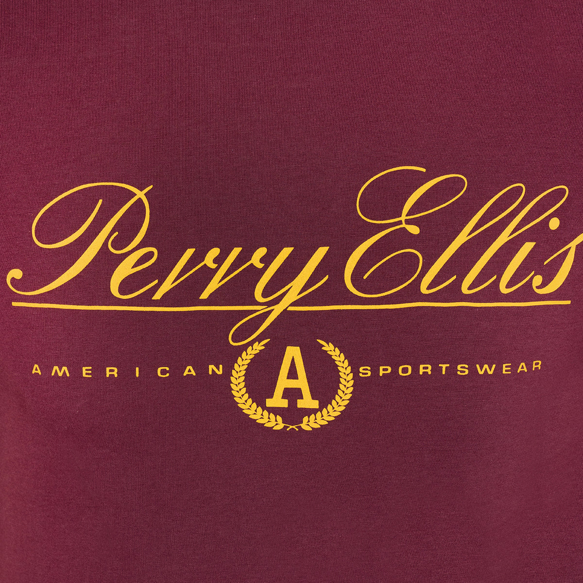 Camiseta vinotinto con diseño de Perry Ellis TS00020151