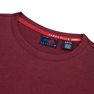 Camiseta manga larga color vinotinto de Perry Ellis TS00021151
