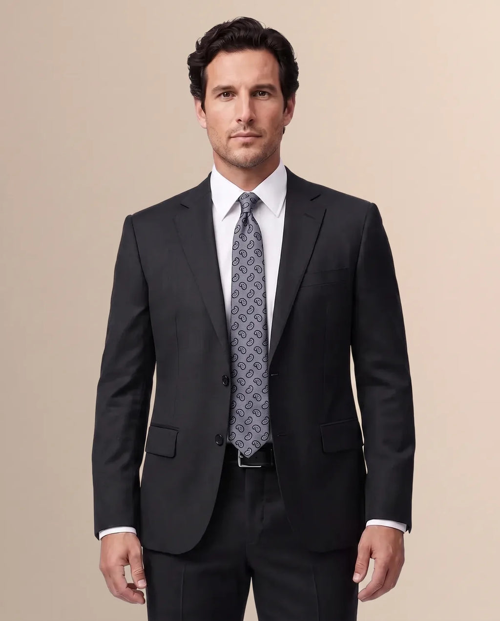 Vestido Slim Fit Brooks Brothers VE00000C-BB - Negro - Modelo cuerpo completo