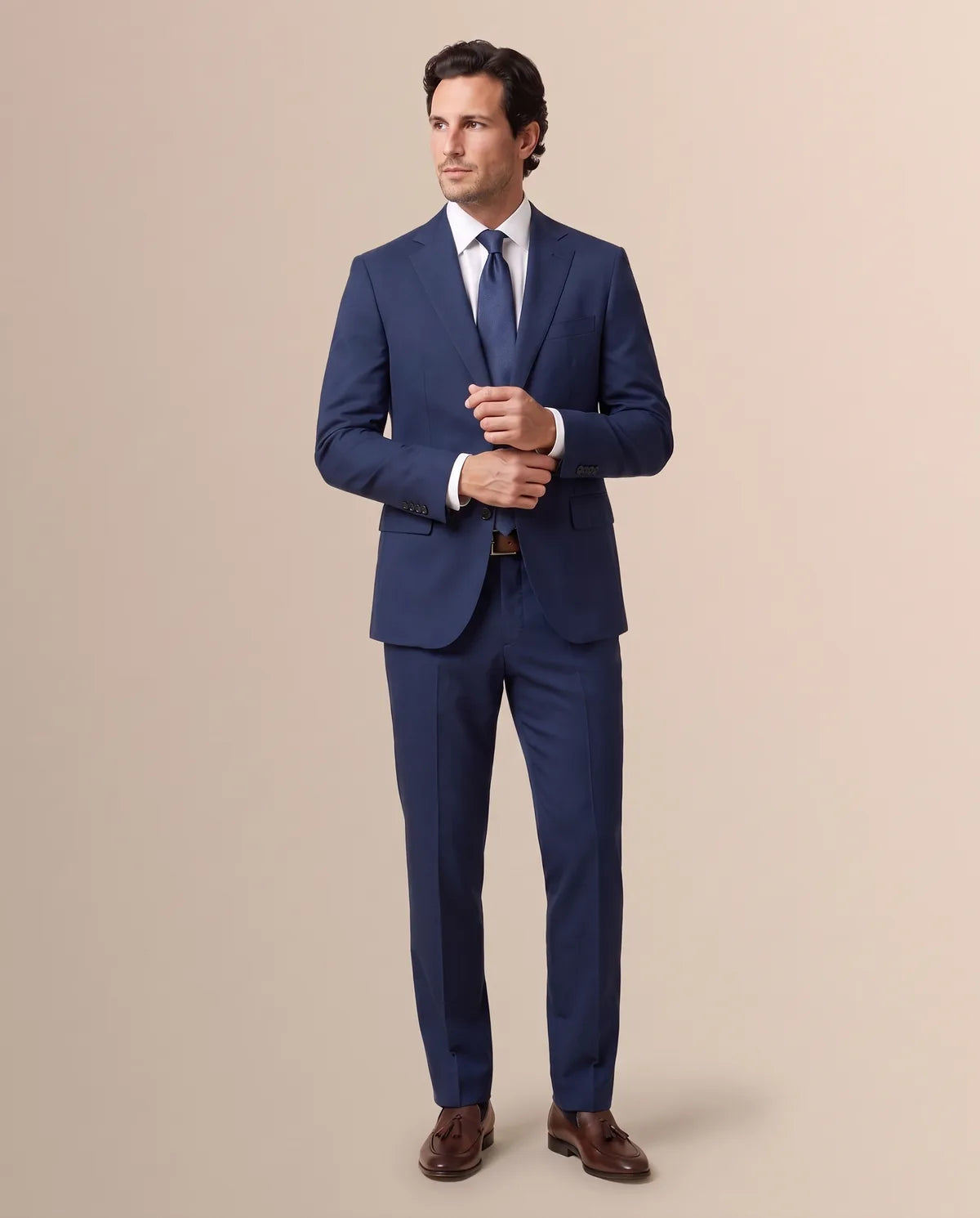 Vestido Slim Fit Brooks Brothers VE00000C-BB - Azul Medio - Lifestyle editorial