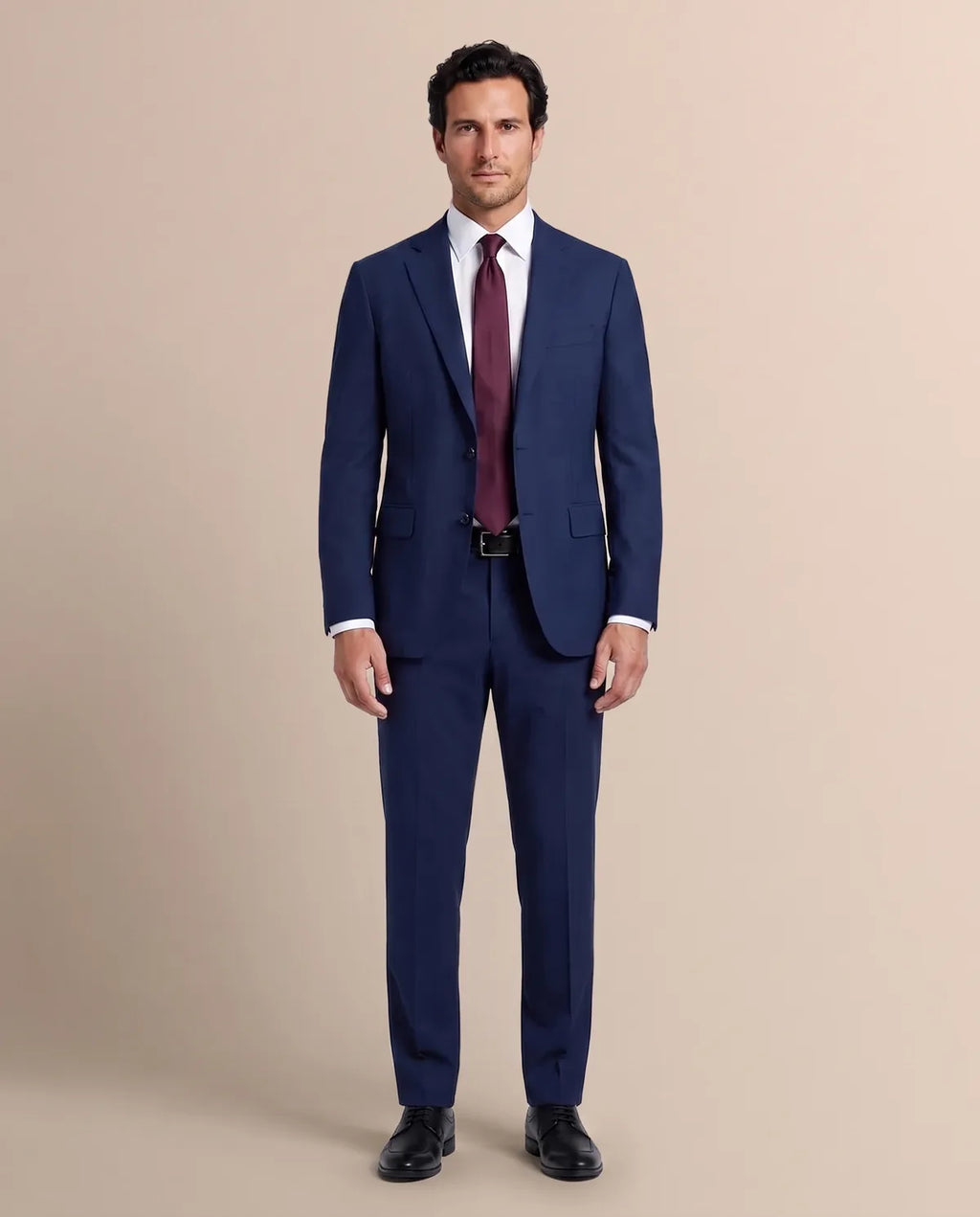 Vestido Slim Fit Brooks Brothers VE00000C-BB - Azul Oscuro - Modelo cuerpo completo