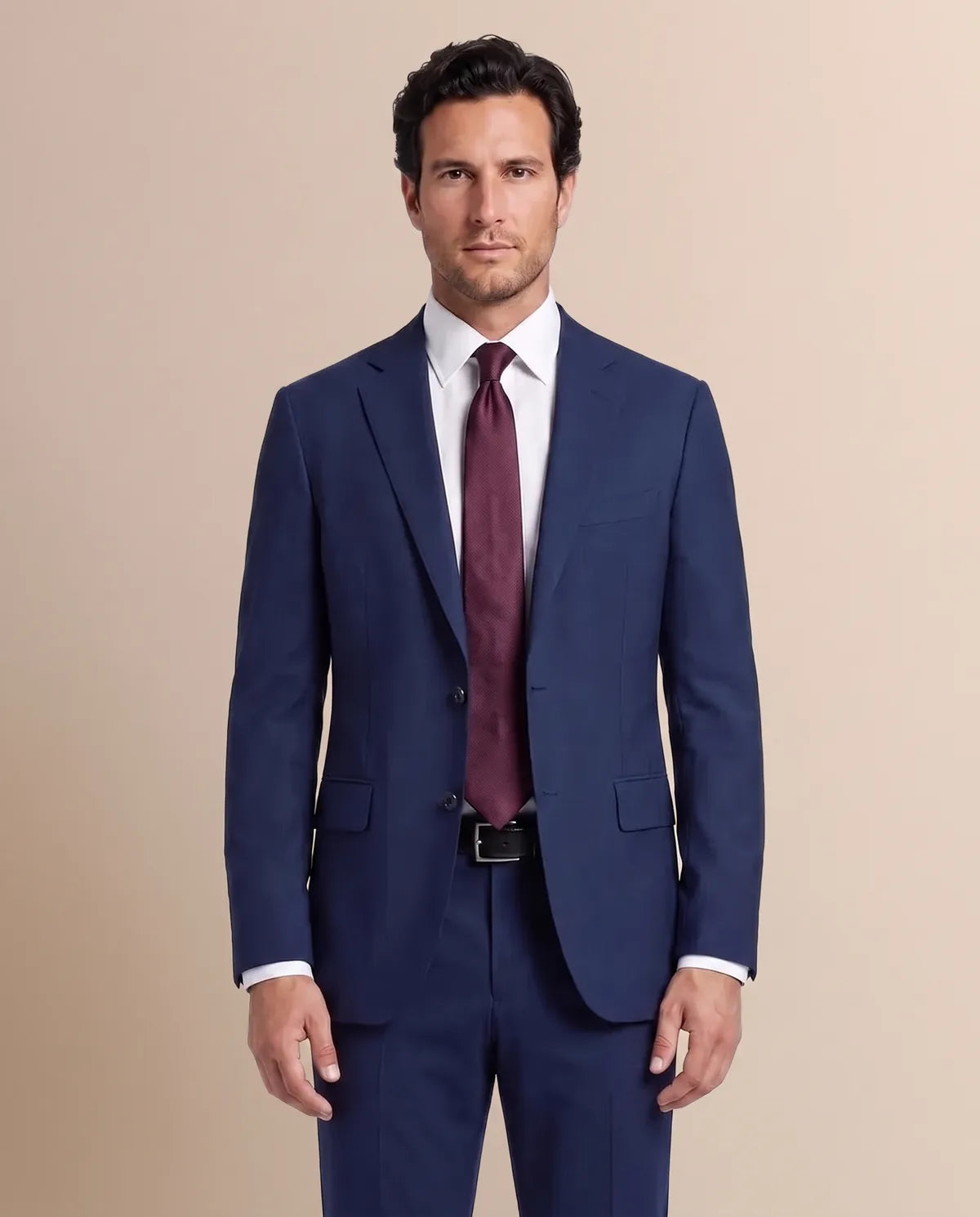 Vestido Slim Fit Brooks Brothers VE00000C-BB - Azul Oscuro - Modelo cuerpo completo