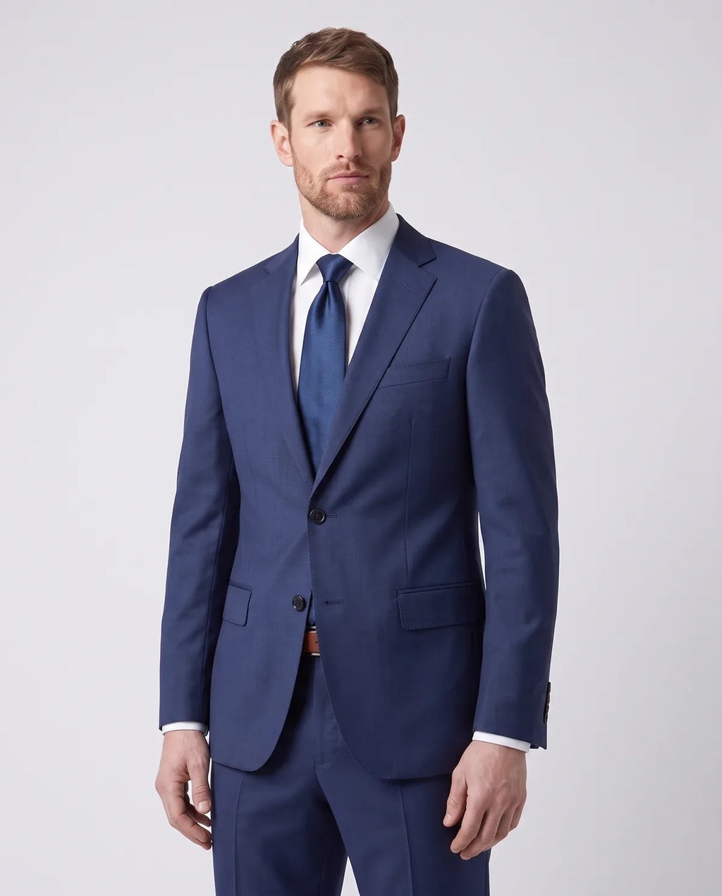 Vestido Classic Fit Brooks Brothers VE00000B-BB - Azul Medio - Modelo cuerpo completo