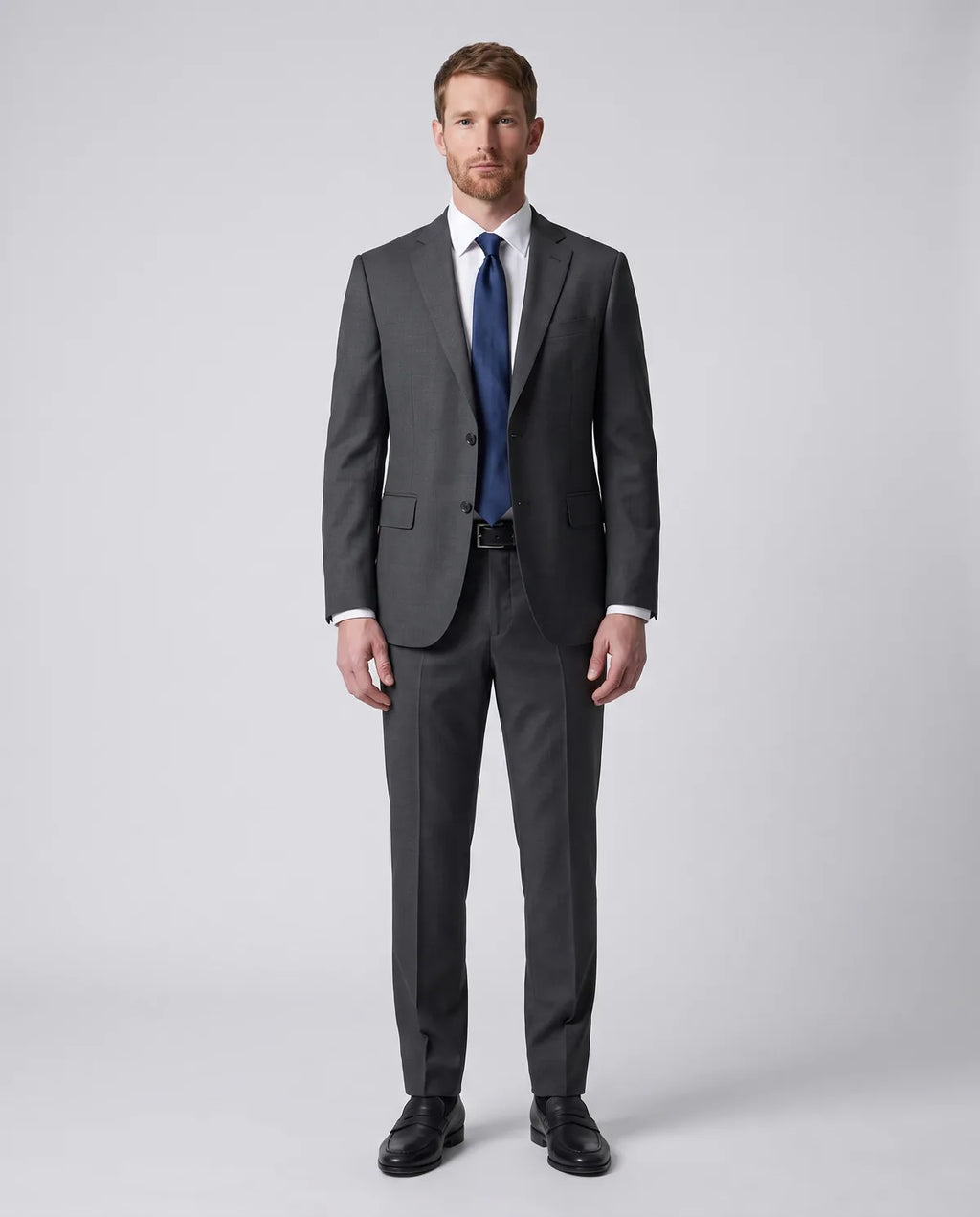 Vestido Classic Fit Brooks Brothers VE00000B-BB - gris-4 - Modelo cuerpo completo