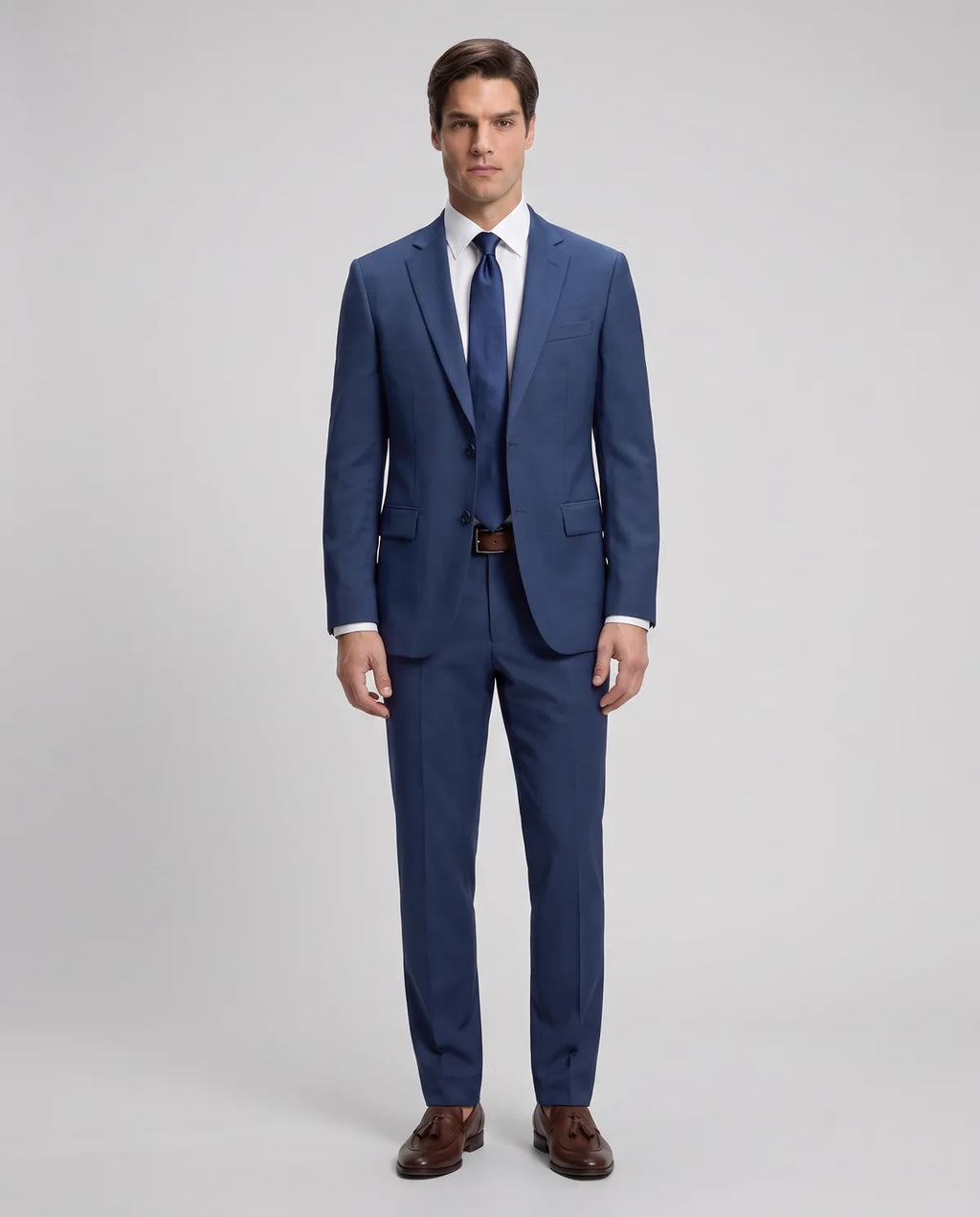 Vestido Classic Fit Guy Laroche VE00001 - Azul Medio - Modelo cuerpo completo