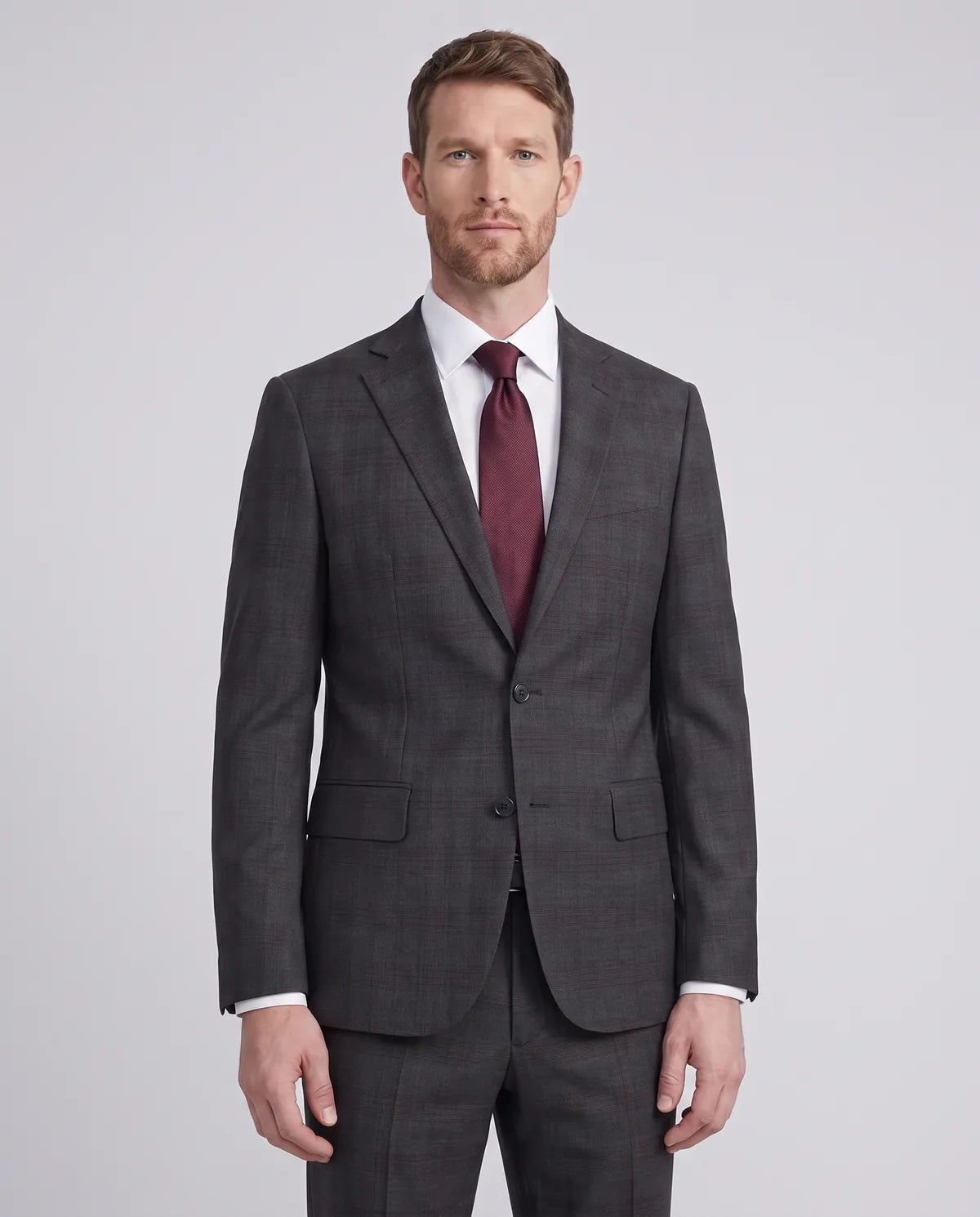 Vestido Classic Fit Brooks Brothers VE04247 - gris-4 - Modelo cuerpo completo