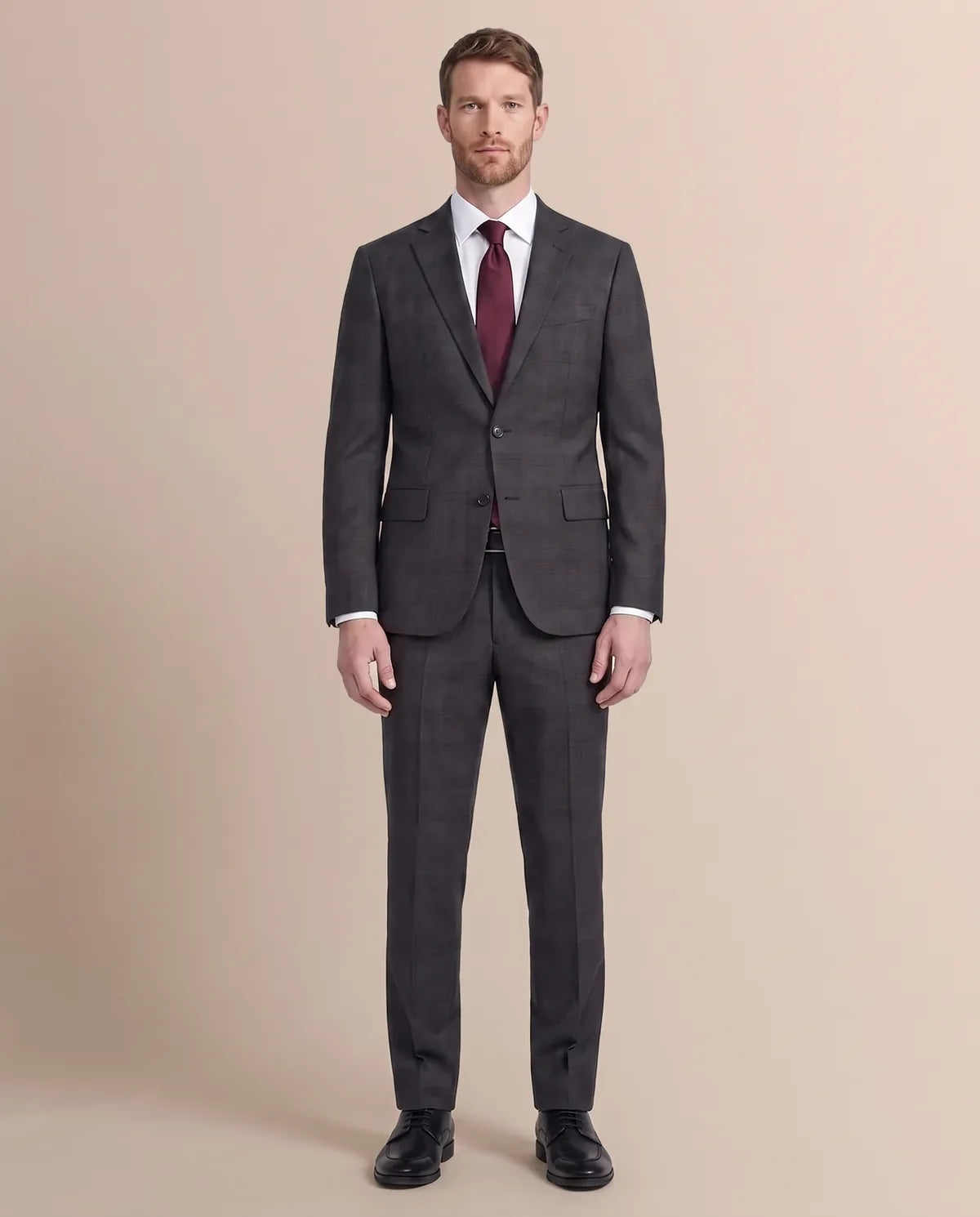 Vestido Classic Fit Brooks Brothers VE04247 - gris-4 - Modelo cuerpo completo