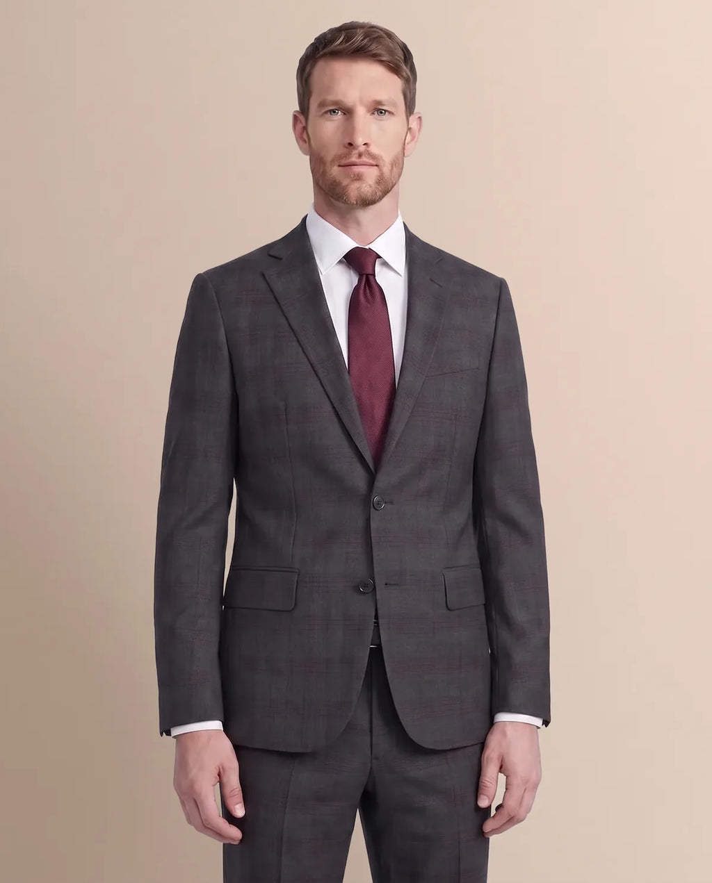 Vestido Classic Fit Brooks Brothers VE04247 - gris-4 - Modelo cuerpo completo