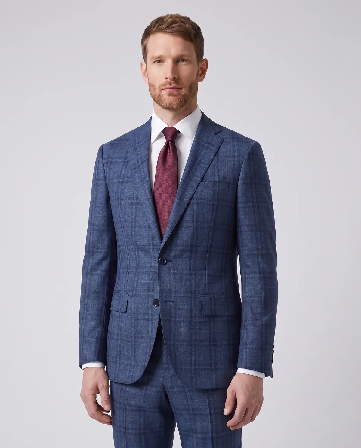 Vestido Classic Fit Azul Medio Brooks Brothers VE04248 - Azul Medio - Modelo cuerpo completo