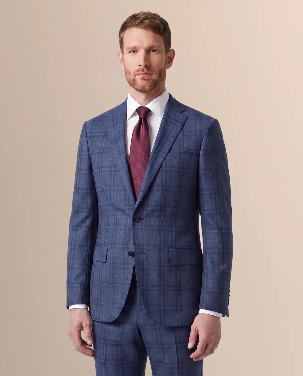 Vestido Classic Fit Azul Medio Brooks Brothers VE04248 - Azul Medio - Modelo cuerpo completo