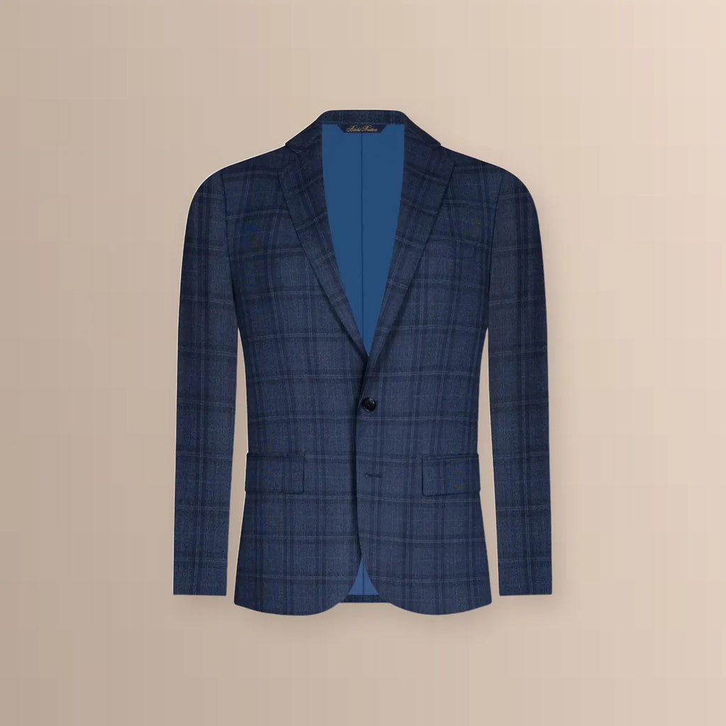 Vestido Classic Fit Azul Medio Brooks Brothers VE04248 - Ghost mannequin frente blazer