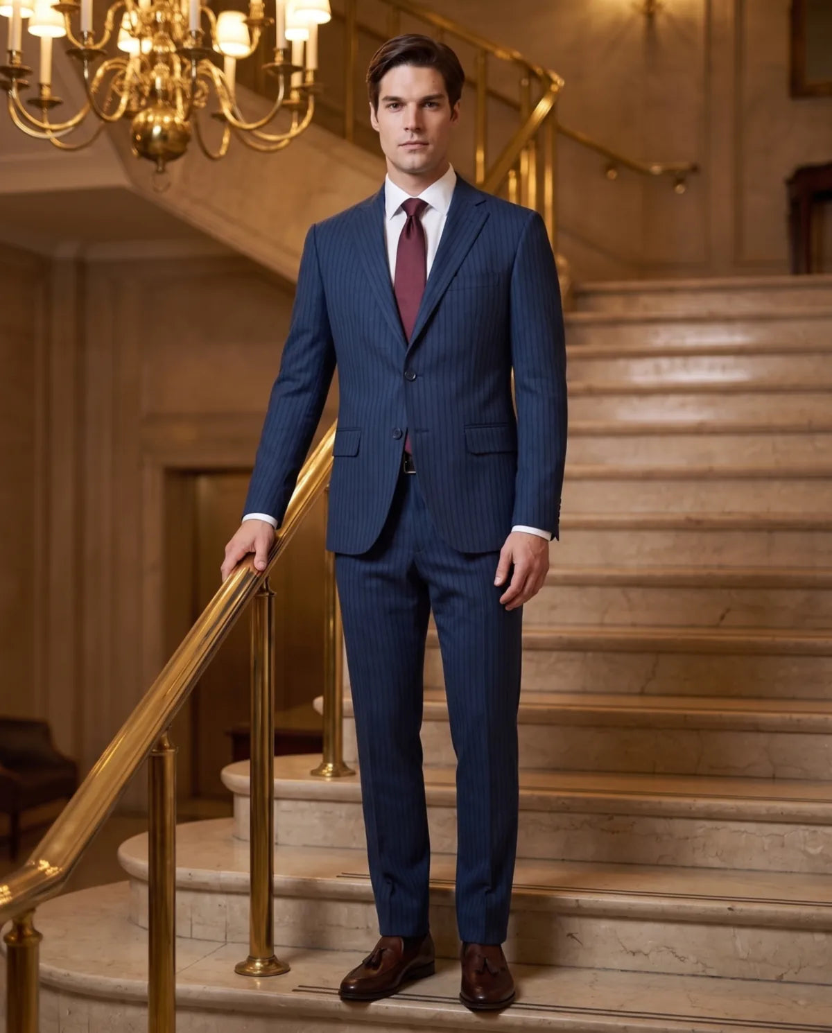 Vestido Classic Fit Austin Reed VE04250 - Azul Oscuro - Lifestyle luxury