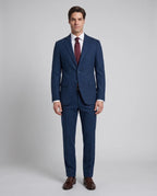 Vestido Classic Fit Austin Reed VE04250 - Azul Oscuro - Modelo cuerpo completo traje a rayas
