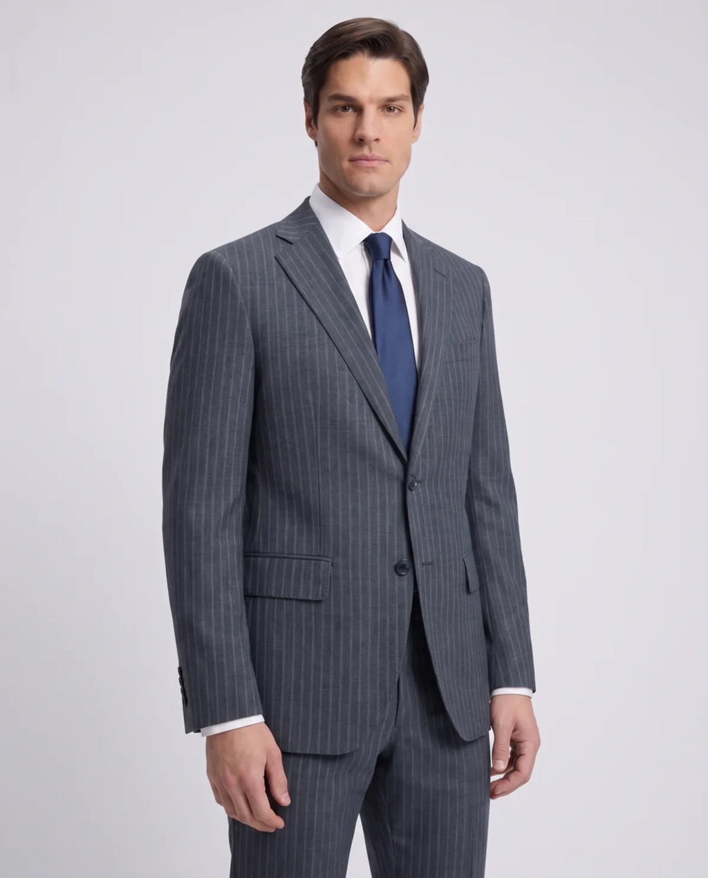 Vestido Classic Fit Austin Reed VE04250 - gris-4 - Modelo cuerpo completo